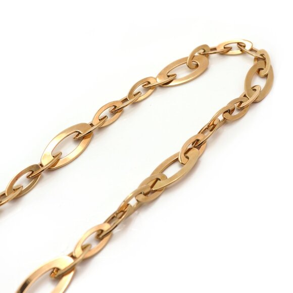 Roberto Coin 18K Yellow Gold Oval Toggle Link Necklace 750 Italy  18" - Picture 6 of 9